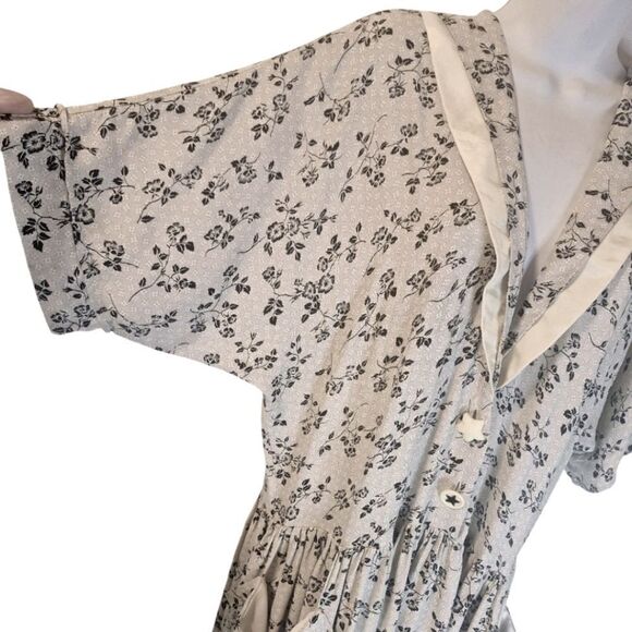 Janice McCarty 40's style vitage retro floral print dress size S - Picture 5 of 10